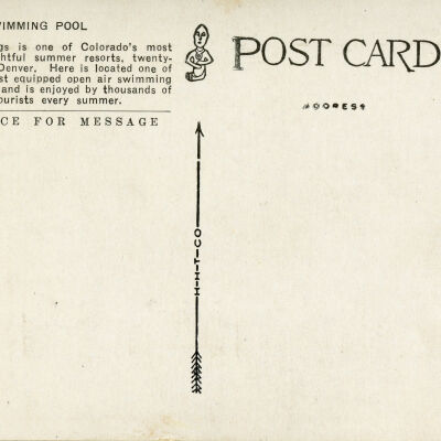 Eldorado Springs, South Boulder Creek Swimming Pool Postcard