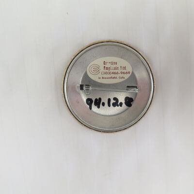 Back of button.: Origsize: 2.25" (dia); Origformat: Artifact