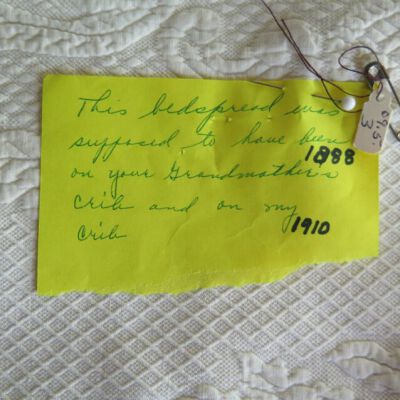 Note on blanket: Origsize: 24" (w) x 64" (l); Origformat: Artifact