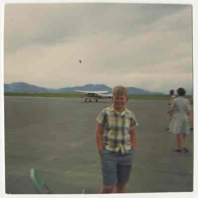 Brunner family child at an airport
