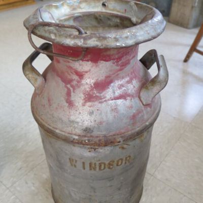 top and side of milk can