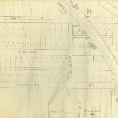 Tracing of Colorado and Southern Railway Map for Broomfield
