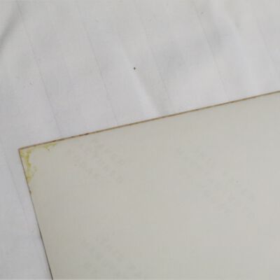 Condition: Verso: adhesive residue in top PL corner and acid burn along top edge (2018-09-14): Origformat: Other
