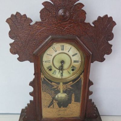 Front of clock: Origsize: 22" (h) x 14.5" (w); Origformat: Artifact