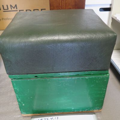 Storage ottoman seat: Origsize: 20" (h) x 19" (w) x; Origformat: Artifact