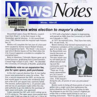 Winter 1994-1995 News Notes