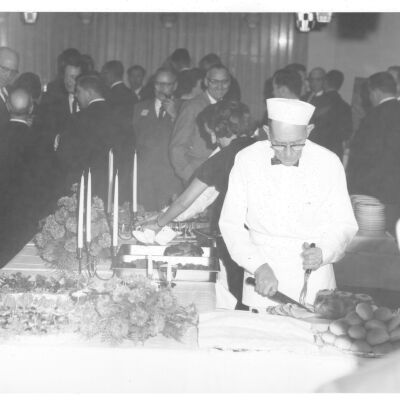 Serving Line at Developers' Party