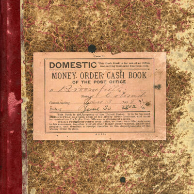 Broomfield Post Office Money Order Cash Book