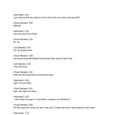 Waneka Oral History Interview