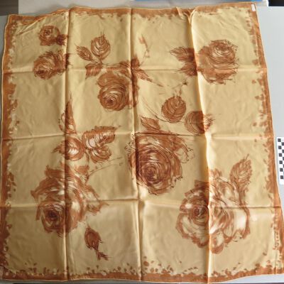 Back of scarf: Origsize: 8" (w) x 8" (l) fold; Origformat: Artifact