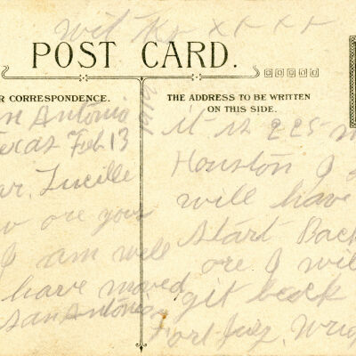 Valentine's Day Postcard with Cupid