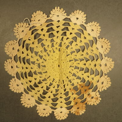One side of doily.: Origsize: 10" diam; Origformat: Artifact