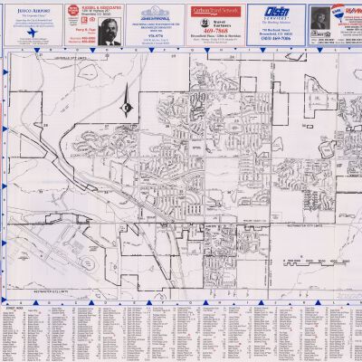 Welcome to Broomfield, City Map Flyer, 1990s