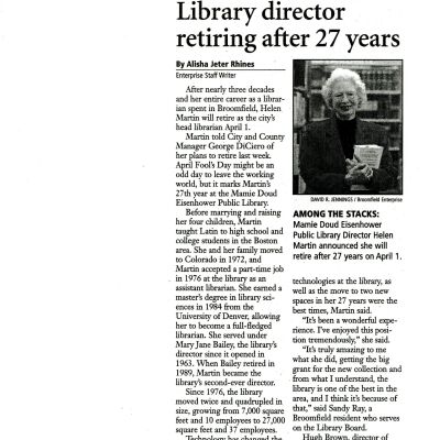 Library director retiring after 27 years