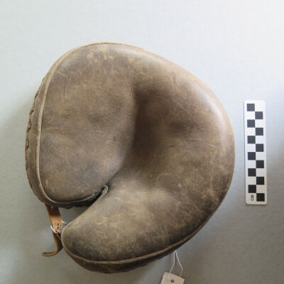 Front of catcher's mitt.: Origsize: 2" (h) x 10.5" (w) x; Origformat: Artifact