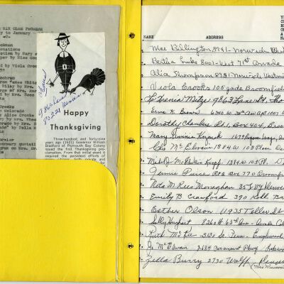 Inside of 50th Anniversary Party guest list, 1973: Origformat: Other; Resolution: 300dpi
