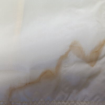 Close up of stain on flag.: Origformat: Artifact
