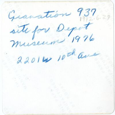Back inscription of 1992.6.29: Origsize: 3.5" x 3.5"