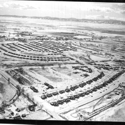 Aerial View of Broomfield in the Snow