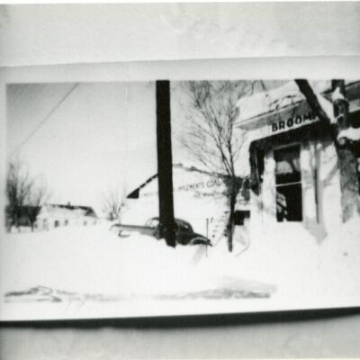 Broomfield Lumber Company with snow outside, undated: Origsize: 3.5" x 5"; Origformat: Print-Photographic; Resolution: 1000dpi