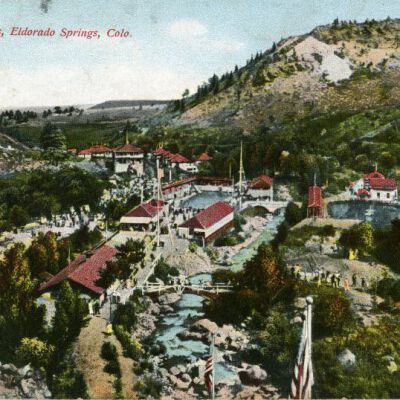 Postcard of Picnic Grounds, Eldorado Springs, Colo., 1910: Origsize: 3.5" x 5.5"; Origformat: Postcard; Resolution: 950dpi