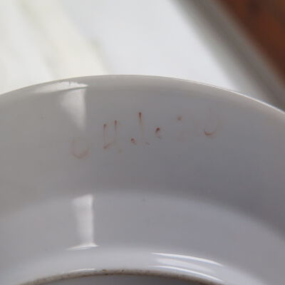 Back of plate showing number: Origformat: Artifact