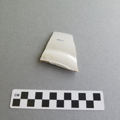 Back of plate.: Origsize: .5" (h) x 6" (w) x 6; Origformat: Artifact