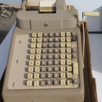 Adding machine in off-site storage