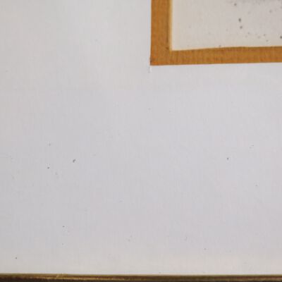 Condition: Debris between glazing and mat, bottom (2018-09-05): Origformat: Artifact