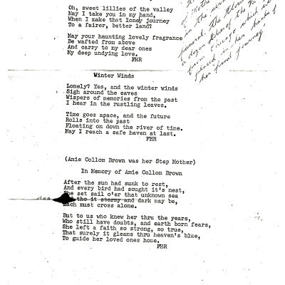 Scanned as master tiff file by Kevin Smith and saved in PastPerfect, 08/16/2016.