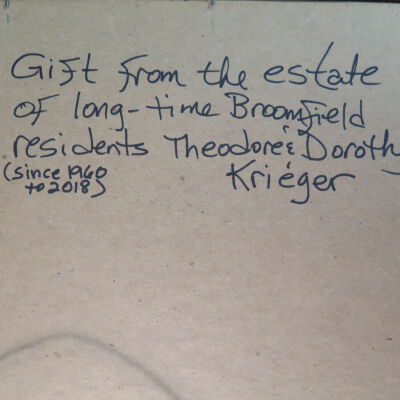 Written on original backing (which was replaced with archival material)