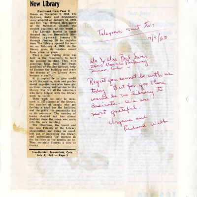 Mamie Doud Eisenhower Library Dedicated