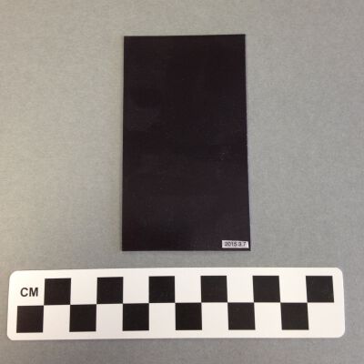 Back of magnet.: Origsize: 3.5" (h) x 2" (w); Origformat: Artifact