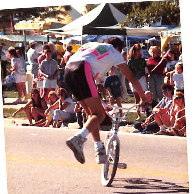 Unicyclist at 1989 Broomfield Days