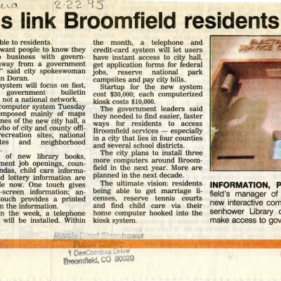 Touch screens link Broomfield residents to services.