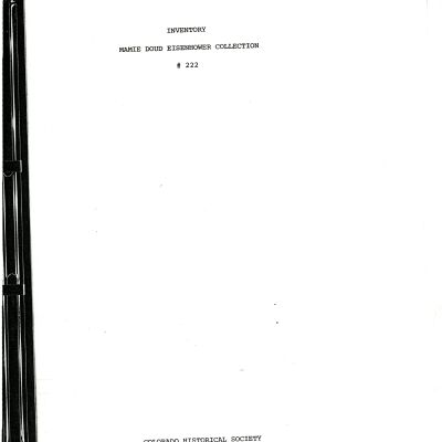 Inventory: Mamie Doud Eisenhower Collection #222