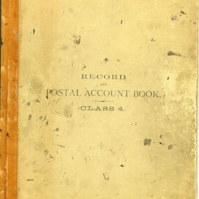 Postal account book for Broomfield Post Office, 1892-1895: Origsize: 10.5" x 13.5"; Origformat: Book; Resolution: 300dpi