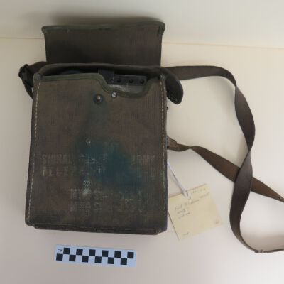 Case with strap: Origsize: 12.5" (h) x 8" (w); Origformat: Artifact
