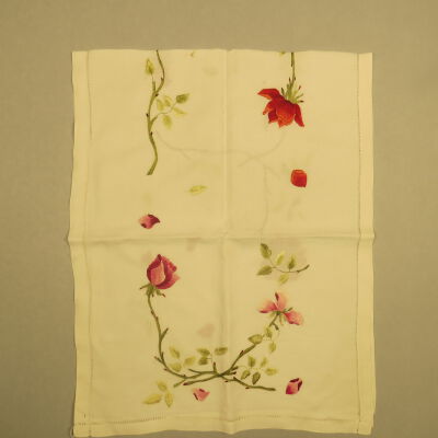 Flower Embroidered Furniture Scarf