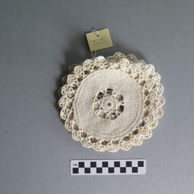 All thre doilies together.: Origsize: 6" (diam); Origformat: Artifact