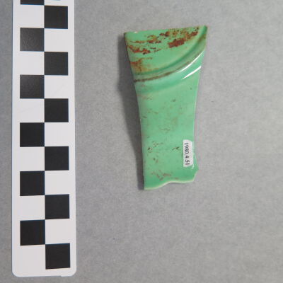Back of saucer fragment.: Origsize: .25" (h) x 1.5" (w); Origformat: Artifact