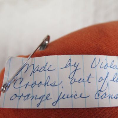 Note Attached to Footstool