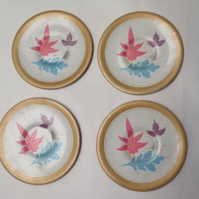 Set of 4 saucers: Origsize: 4" (d); Origformat: Artifact