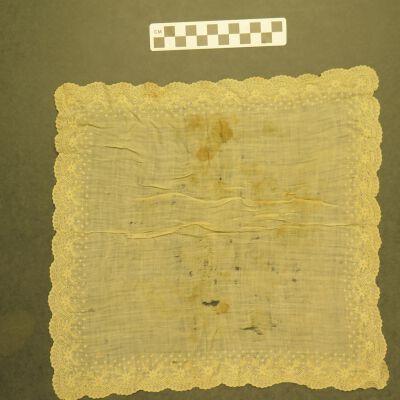 Back of handkerchief.: Origsize: 11.5" (w) x 11.5" (l; Origformat: Artifact