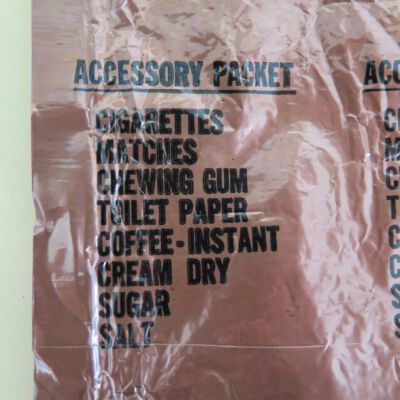 Close up of text on packets: Origsize: 4.75" (w) x 6" (l); Origformat: Artifact