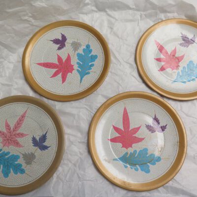 Set of 4 plates: Origsize: 5.25" (d); Origformat: Artifact