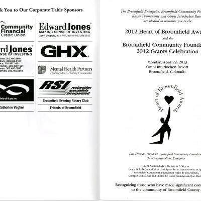 2012 Heart of Broomfield Awards Program, Inside: Origsize: 5 1/2" x 8 1/2"; Origformat: Other; Resolution: 300dpi