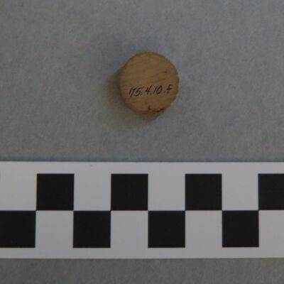 Back of Lotto game piece.: Origsize: 0.25" (h) x 0.75" (d; Origformat: Artifact