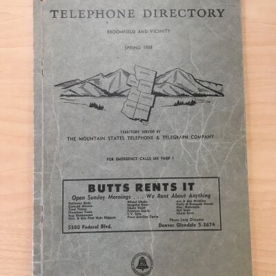 Spring 1958 Telephone Directory
