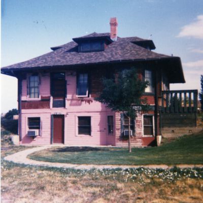 Broomfield Depot Museum with new paint, 1987: Origsize: 3.5" x 3.5"; Origformat: Print-Photographic; Resolution: 1500dpi